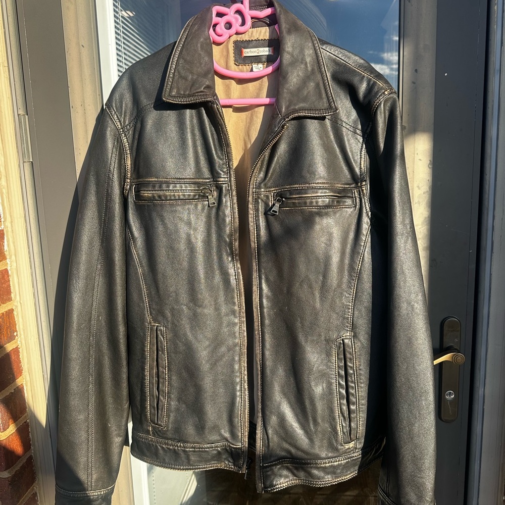Men's Classic Brown Leather Jacket